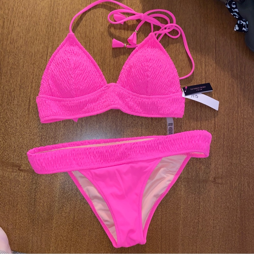 Victoria’s Secret neon pink bikini